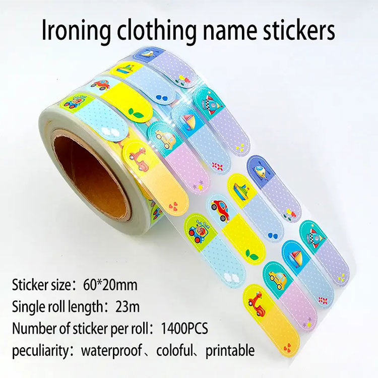 Children's Cartoon Name Cloth Stickers