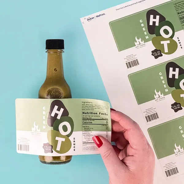 Sauce Bottle Label