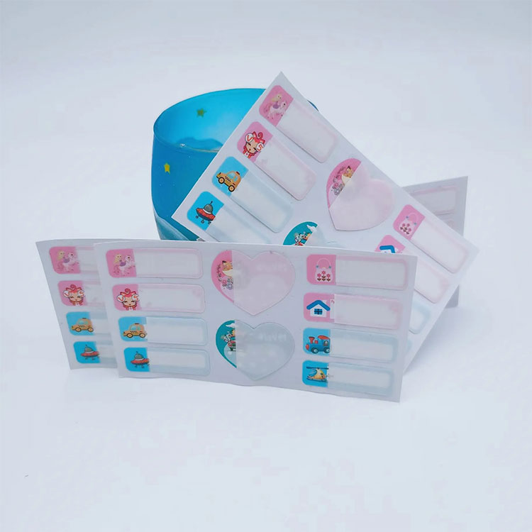 Cartoon Name Stickers for Kids