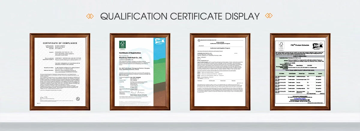 Our Certificate